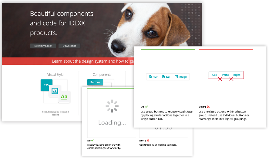 A documentation website of guidelines was created to ensure consistent adoption across various software products.